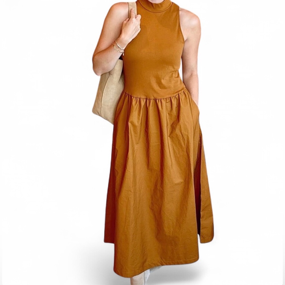 a new day Dress in Burnt Orange/ Brown